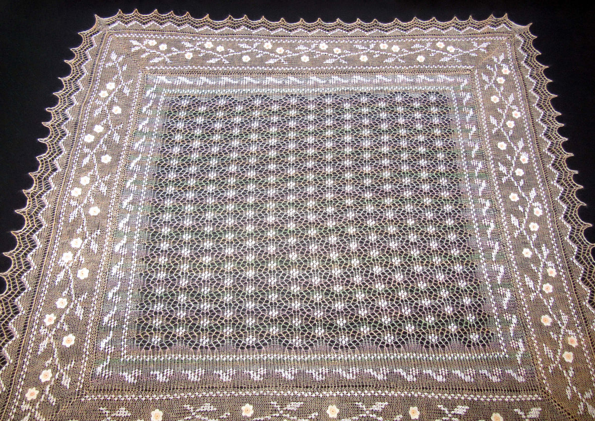 Orenburger Schal Gestrickter Ziegenflaum Schal Pelerina Strick Stola Handmade