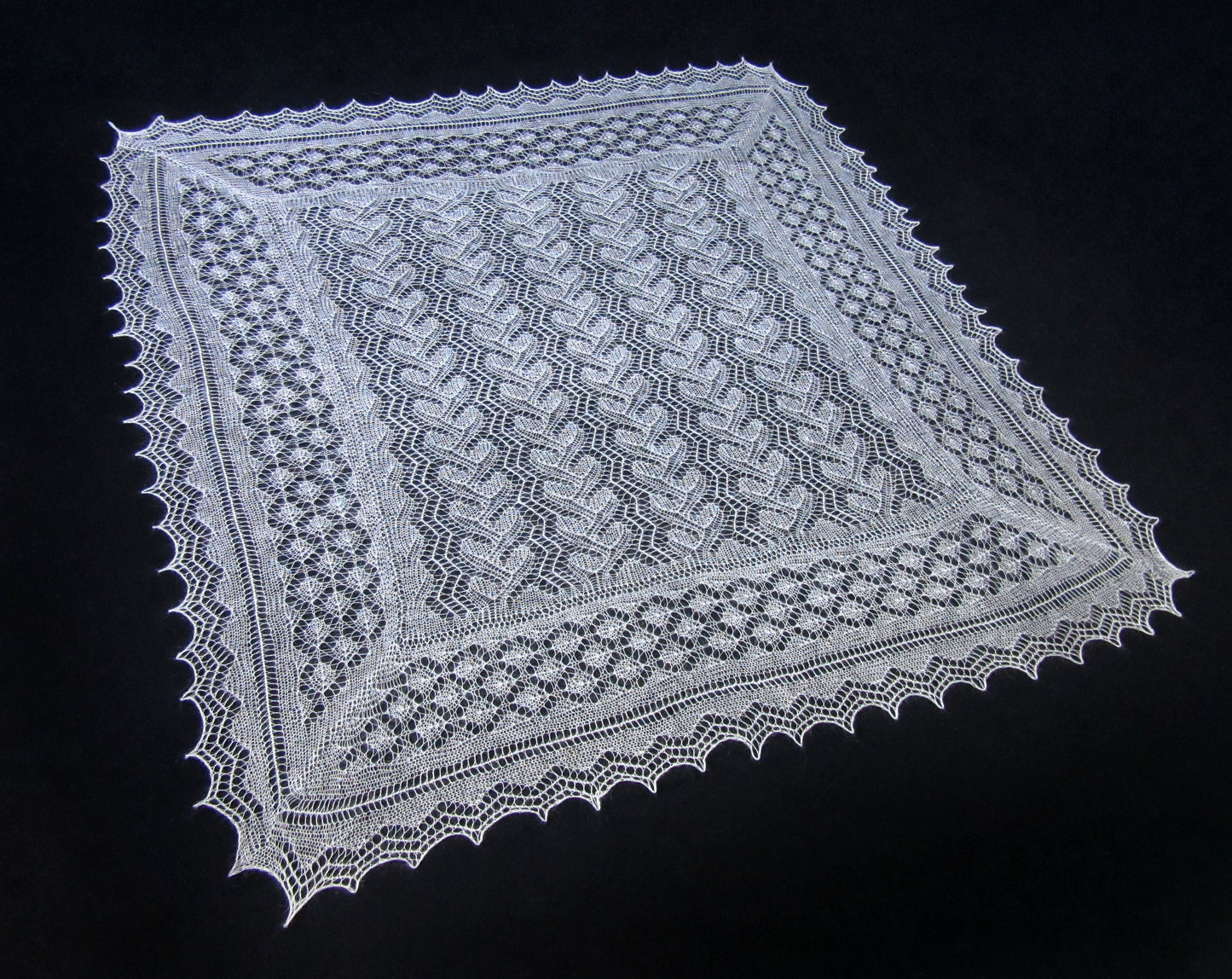 Gestrickter Ziegenflaum Schal Orenburger Schal Shawl Scarf Strick Stola Handmade