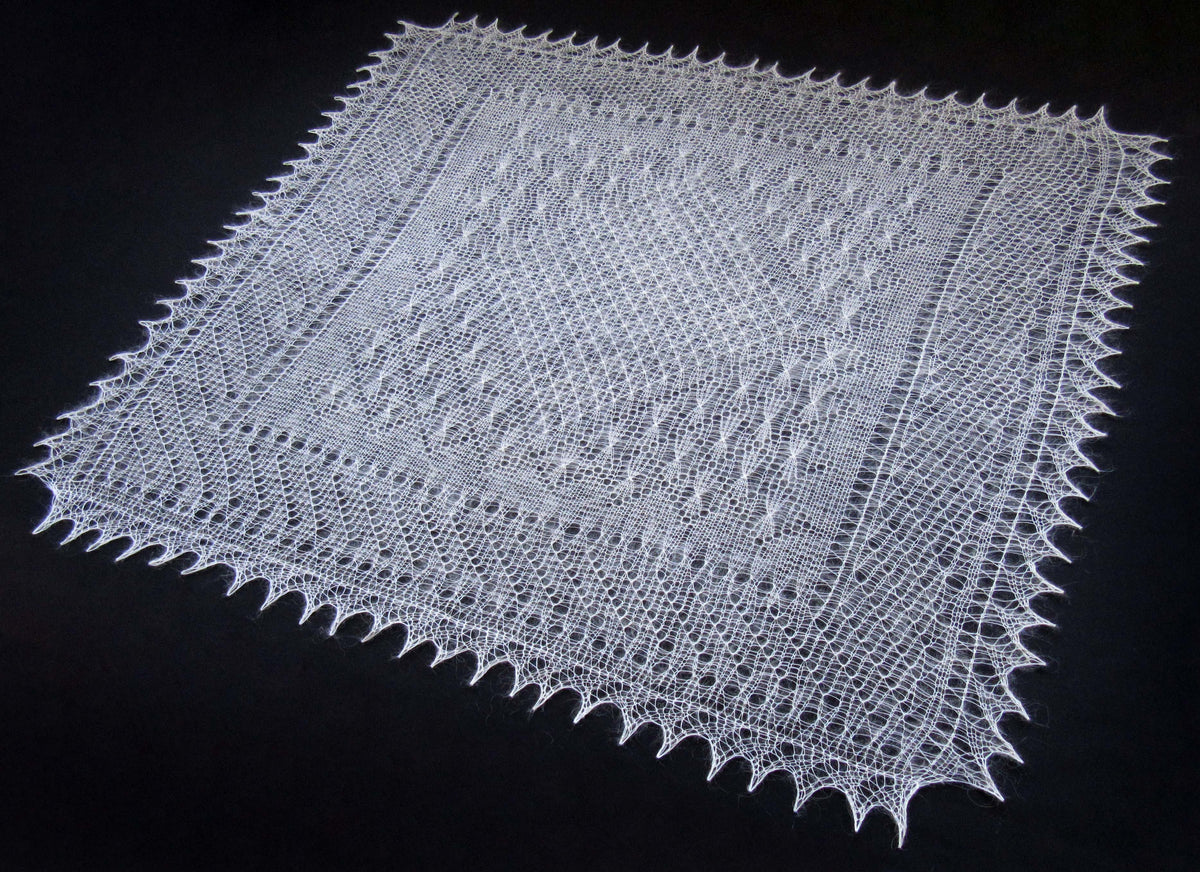 Gestrickter Ziegenflaum Schal Orenburger Schal Shawl Scarf Strick Stola Handmade