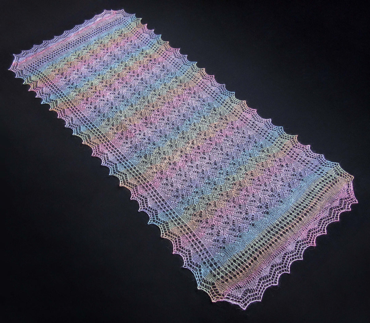 Gestrickter Ziegenflaum Schal Orenburger Schal Shawl Scarf Strick Stola Handmade