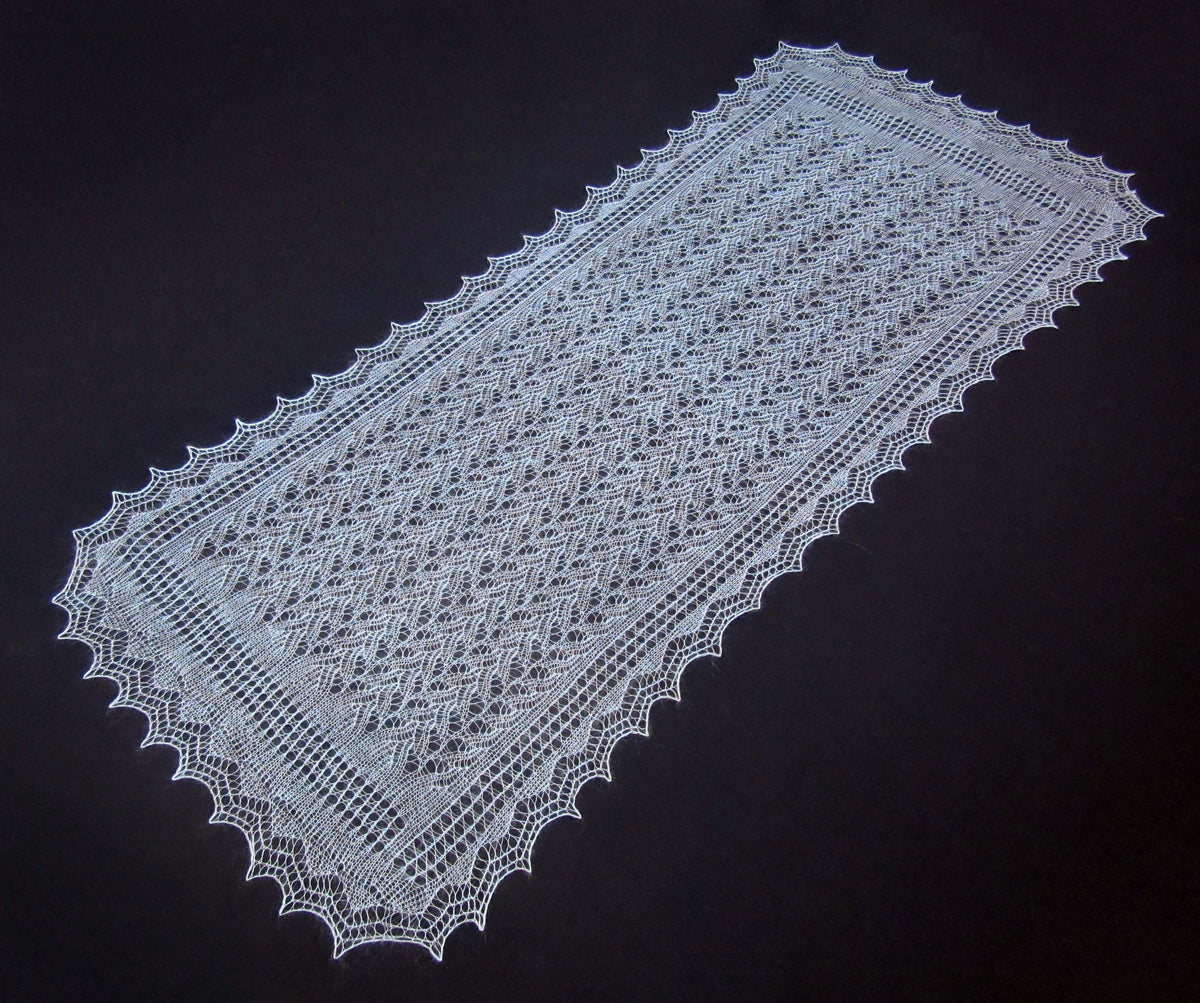 Gestrickter Ziegenflaum Schal Orenburger Schal Shawl Scarf Strick Stola Handmade