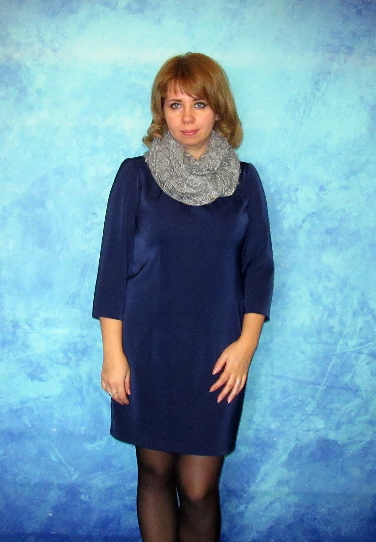 Gestrickter Ziegenflaum Schal Orenburger Schal Shawl Scarf Strick Stola Handmade