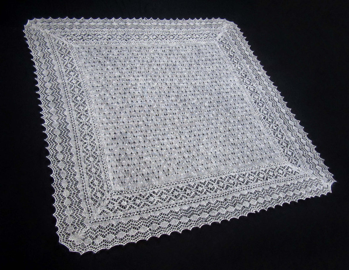 Gestrickter Ziegenflaum Schal Orenburger Schal Shawl Scarf Strick Stola Handmade