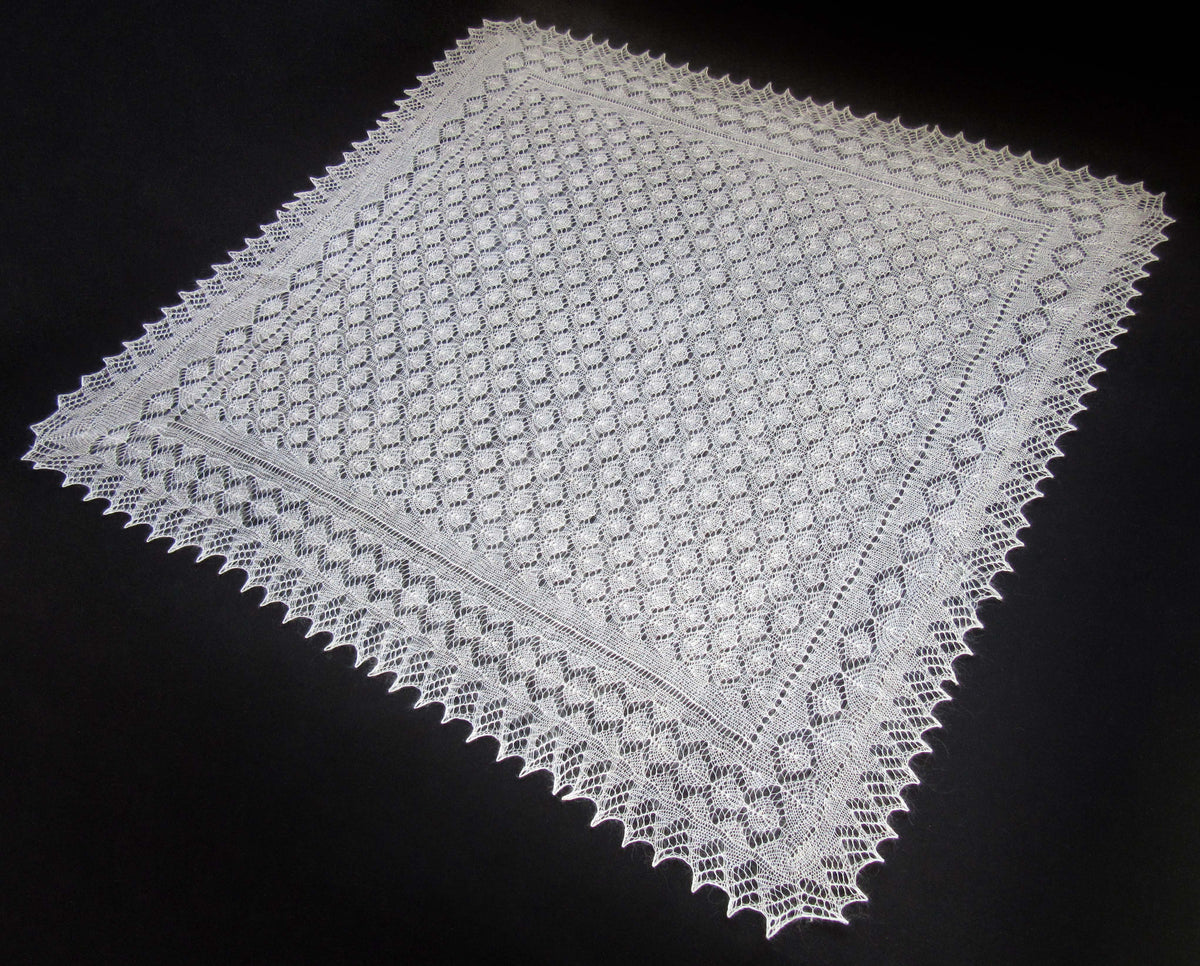 Gestrickter Ziegenflaum Schal Orenburger Schal Shawl Scarf Strick Stola Handmade