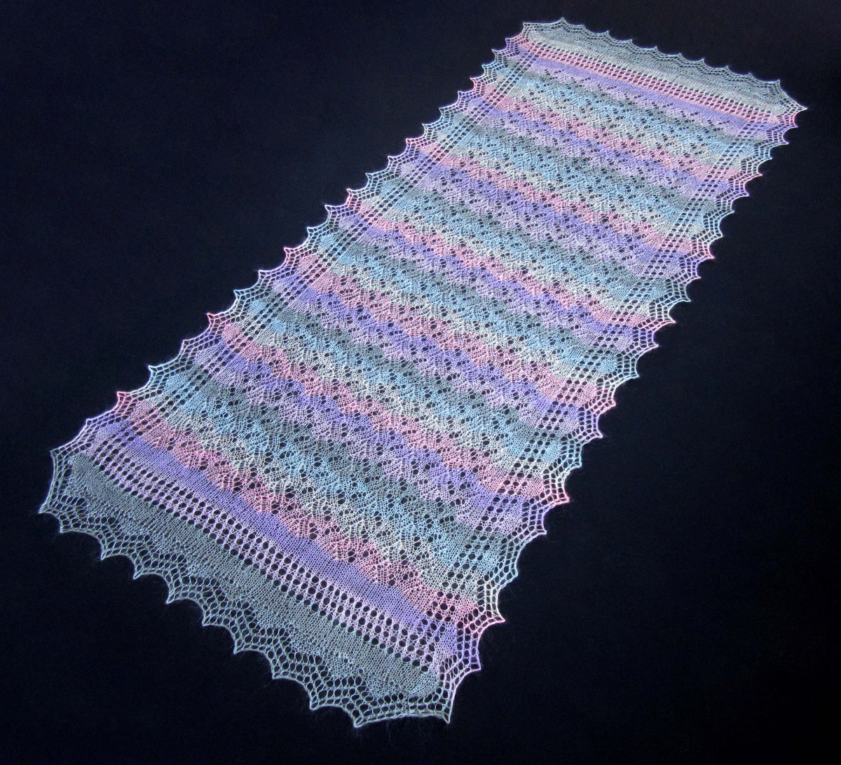 Gestrickter Ziegenflaum Schal Orenburger Schal Shawl Scarf Strick Stola Handmade