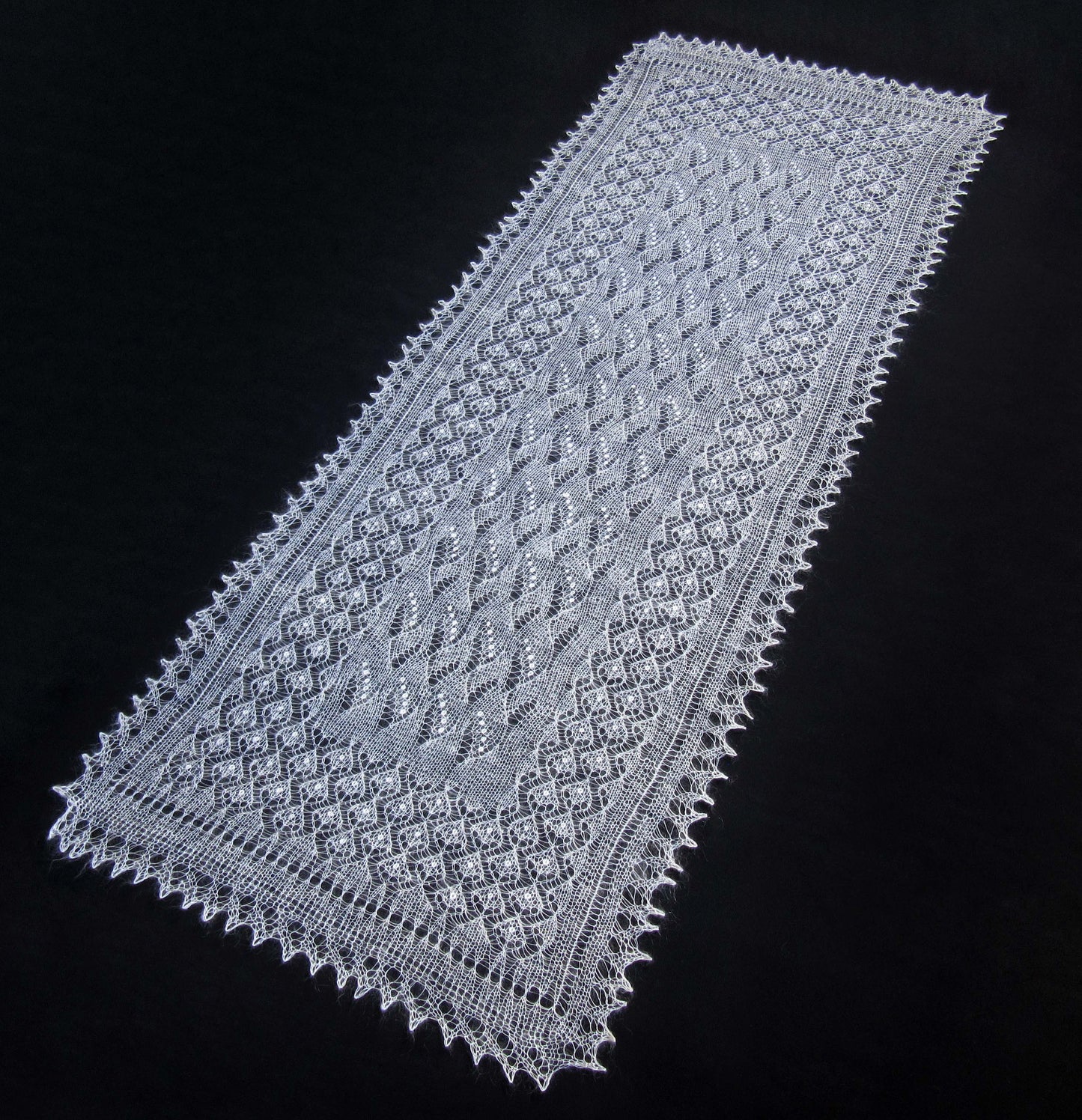 Gestrickter Ziegenflaum Schal Orenburger Schal Shawl Scarf Strick Stola Handmade