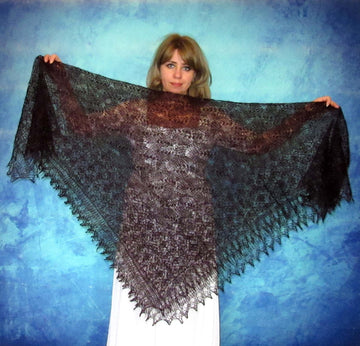 Gestrickter Ziegenflaum Schal Orenburger Schal Shawl Scarf Strick Stola Handmade