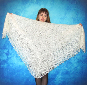 Gestrickter Ziegenflaum Schal Orenburger Schal Shawl Scarf Strick Stola Handmade