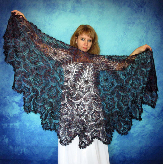 Orenburger Schal Gestrickter Ziegenflaum Schal Umhängetuch Pelerina Shawl Scharf