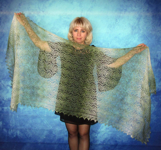 Gestrickter Ziegenflaum Schal Orenburger Schal Shawl Scarf Strick Stola Handmade
