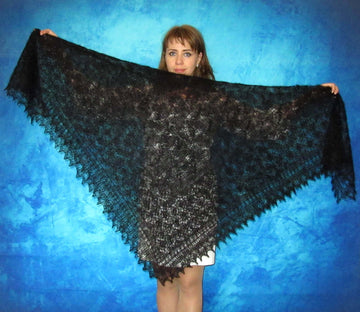 Gestrickter Ziegenflaum Schal Orenburger Schal Shawl Scarf Strick Stola Handmade