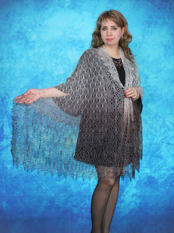 Gestrickter Ziegenflaum Schal Orenburger Schal Shawl Scarf Strick Stola Handmade