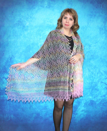 Gestrickter Ziegenflaum Schal Orenburger Schal Shawl Scarf Strick Stola Handmade