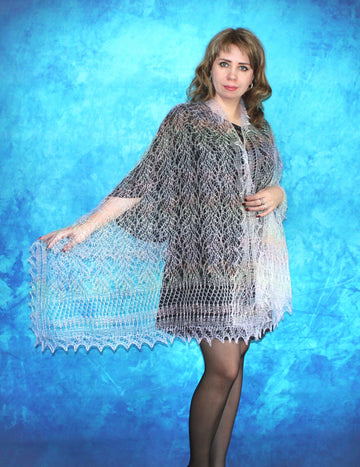 Gestrickter Ziegenflaum Schal Orenburger Schal Shawl Scarf Strick Stola Handmade