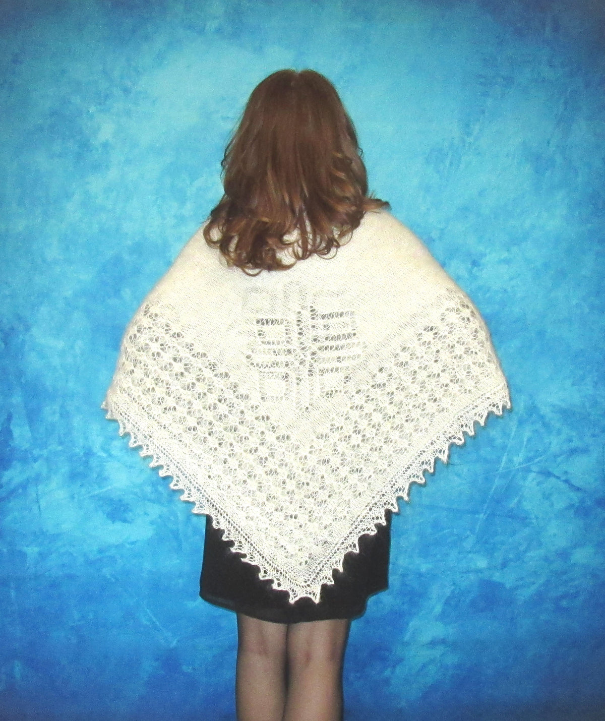 Gestrickter Ziegenflaum Schal Orenburger Schal Shaw Kuscheldecke Stola Handmade