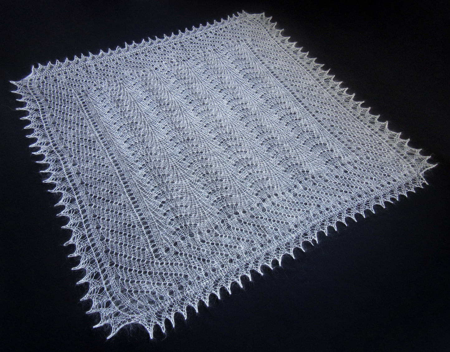 Gestrickter Ziegenflaum Schal Orenburger Schal Shawl Scarf Strick Stola Handmade