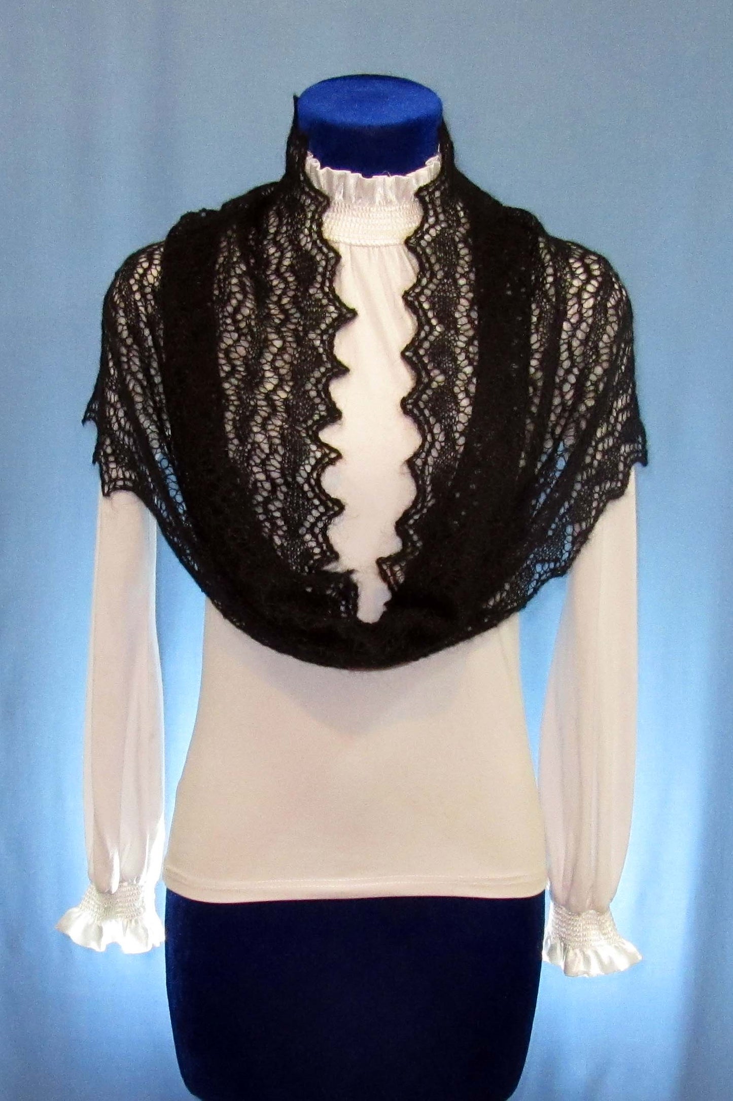 Gestrickter Ziegenflaum Schal Orenburger Schal Shawl Scarf Strick Stola Handmade