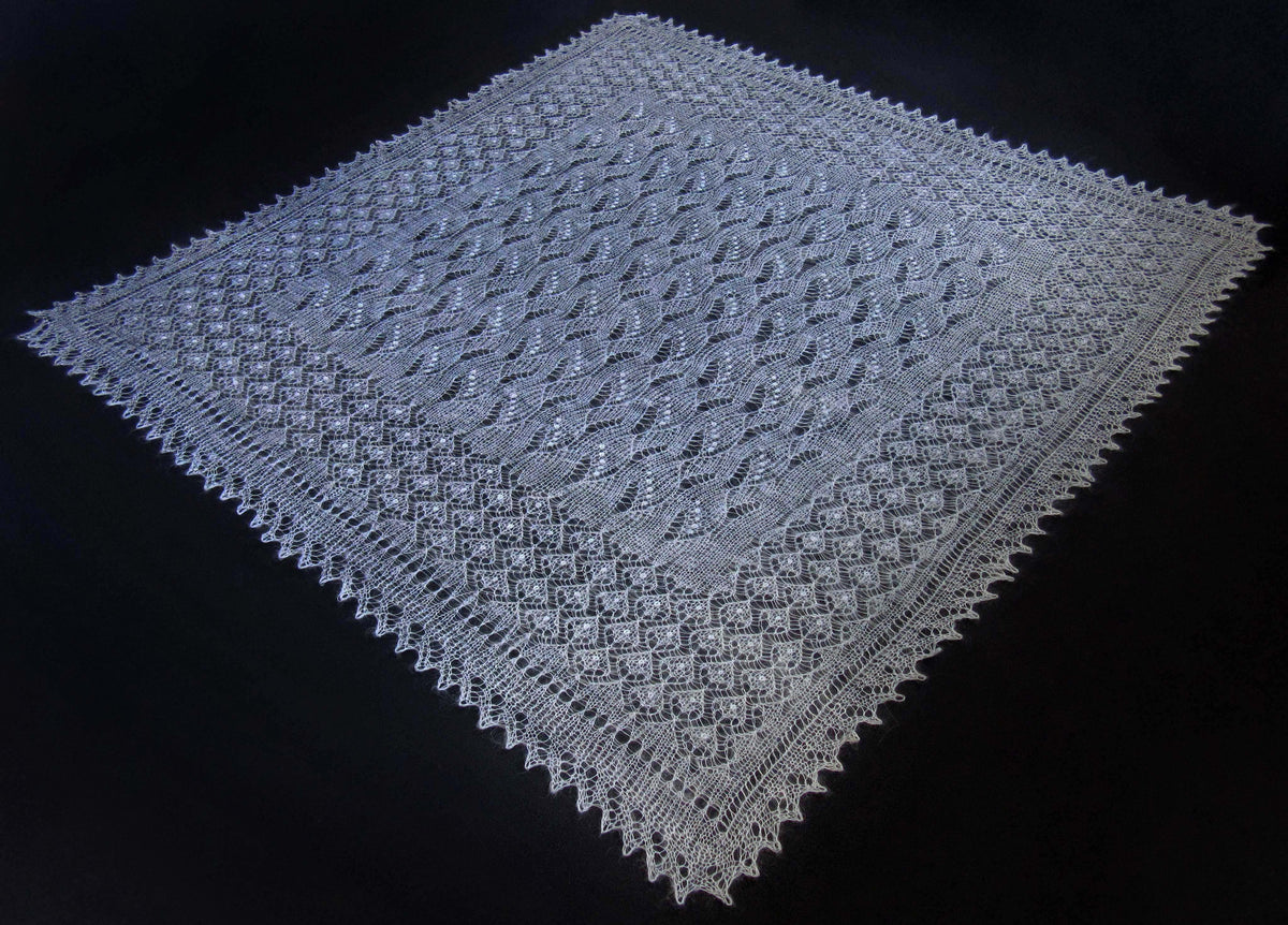 Gestrickter Ziegenflaum Schal Orenburger Schal Shawl Scarf Strick Stola Handmade