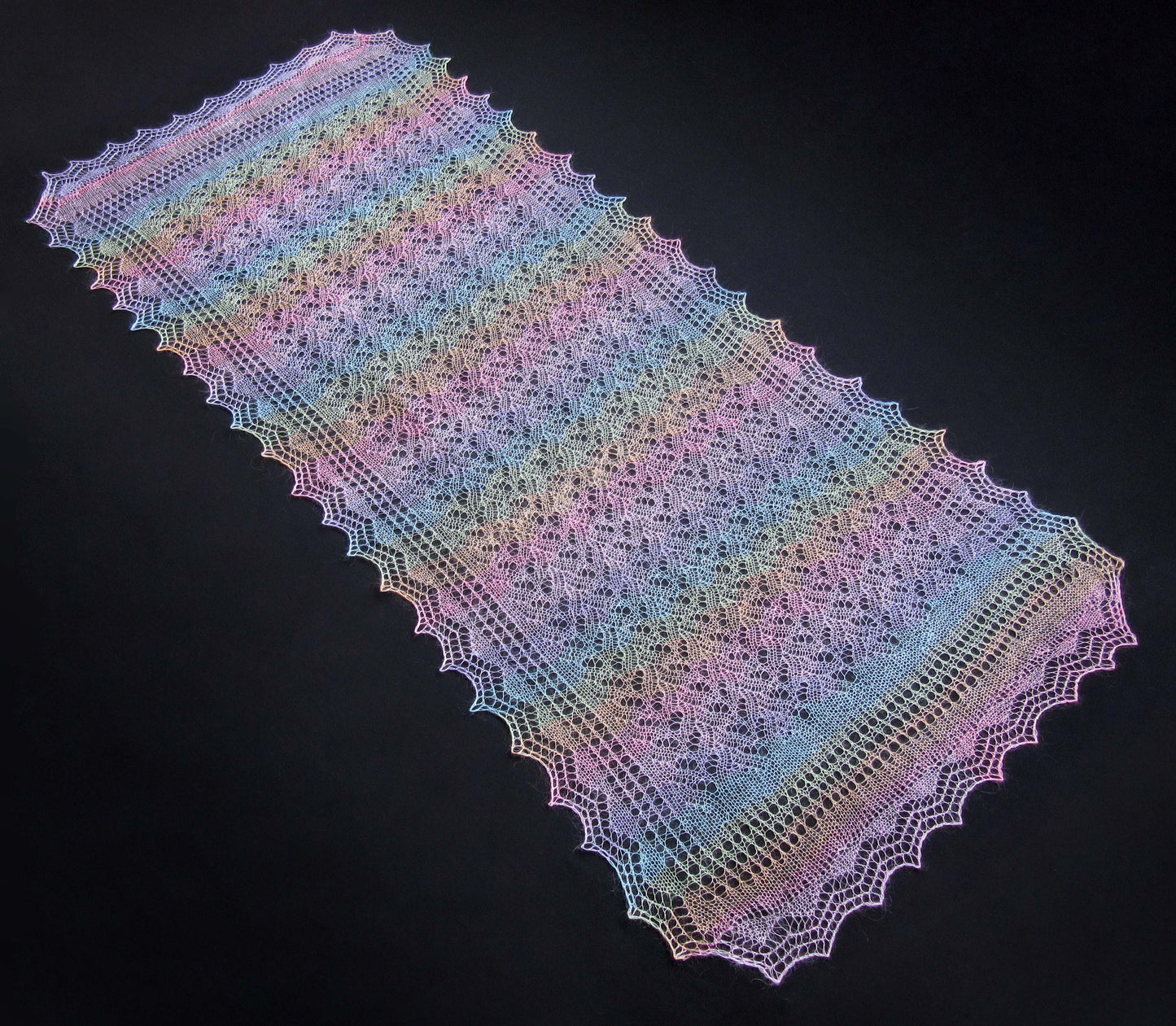 Gestrickter Ziegenflaum Schal Orenburger Schal Shawl Scarf Strick Stola Handmade