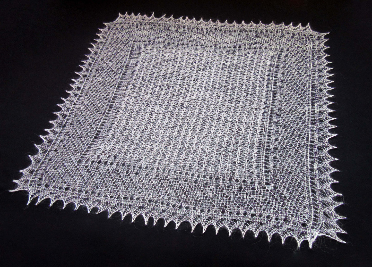 Gestrickter Ziegenflaum Schal Orenburger Schal Shawl Scarf Strick Stola Handmade