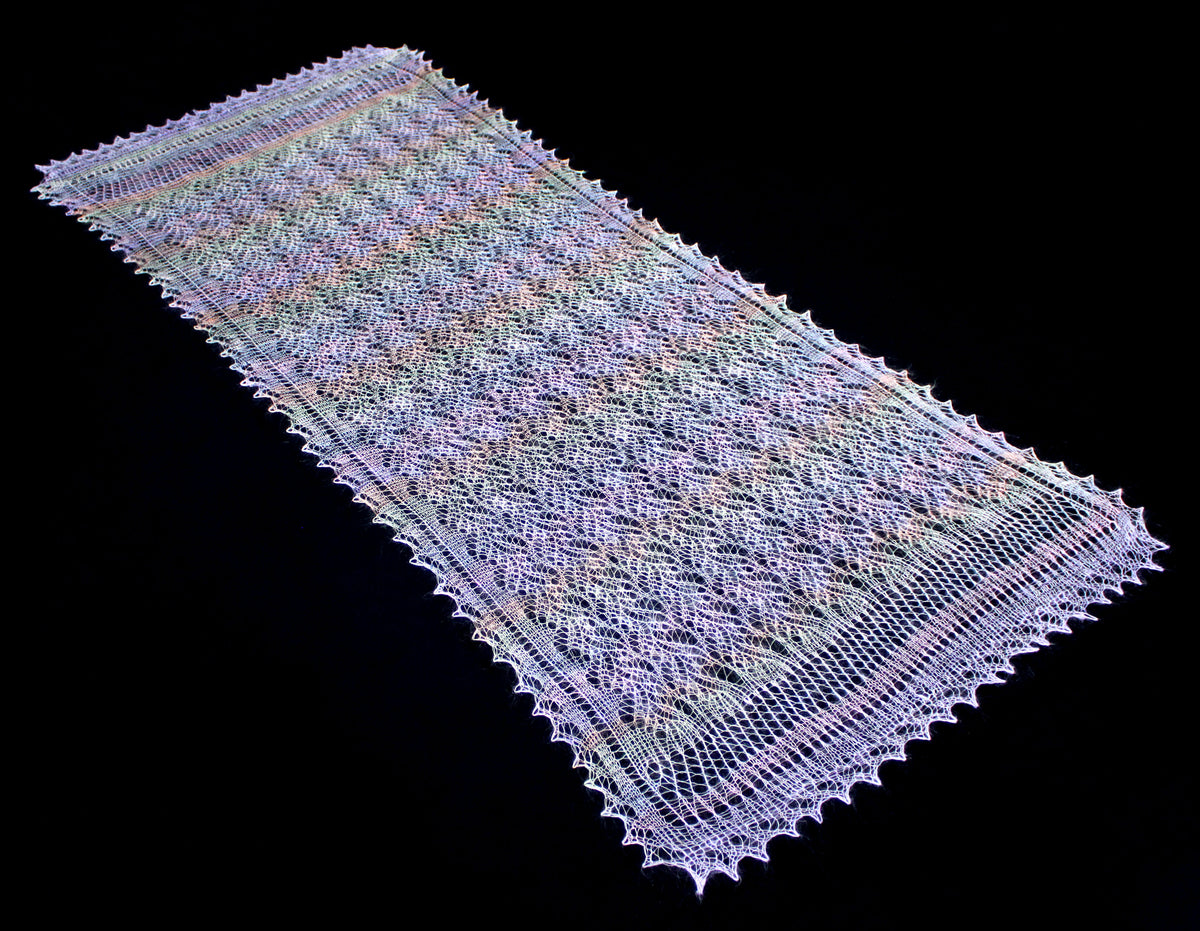 Gestrickter Ziegenflaum Schal Orenburger Schal Shawl Scarf Strick Stola Handmade