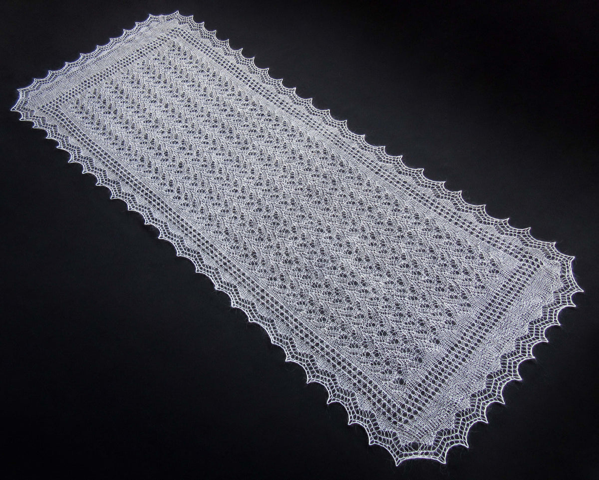 Gestrickter Ziegenflaum Schal Orenburger Schal Shawl Scarf Strick Stola Handmade