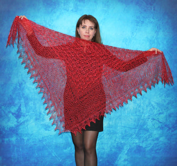 Gestrickter Ziegenflaum Schal Orenburger Schal Shawl Scarf Strick Stola Handmade