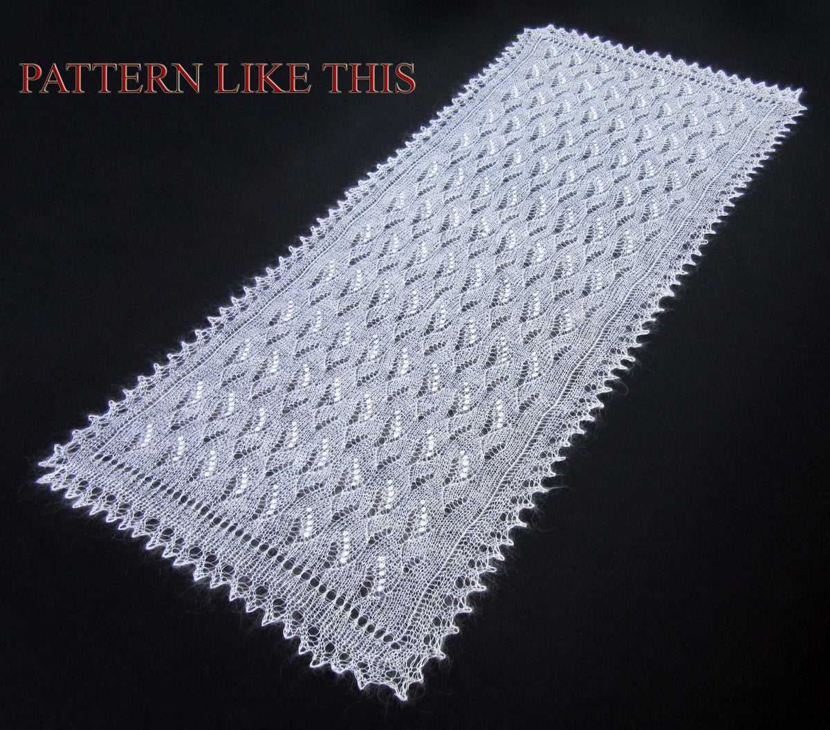 Gestrickter Ziegenflaum Schal Orenburger Schal Shawl Scarf Strick Stola Handmade