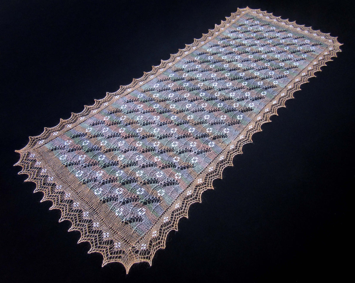 Gestrickter Ziegenflaum Schal Orenburger Schal Shawl Scarf Strick Stola Handmade