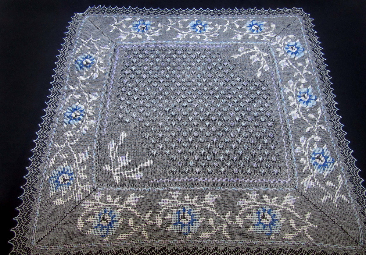 Orenburger Schal Gestrickter Ziegenflaum Schal Pelerina Strick Stola Handmade