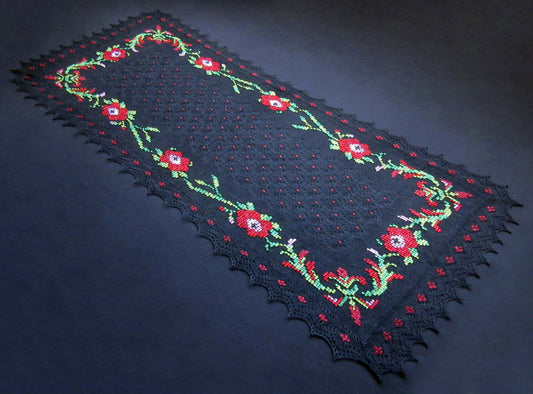 Gestrickter Ziegenflaum Schal Orenburger Schal Shawl Scarf mit Stikerei Handmade