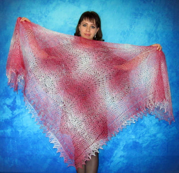 Gestrickter Ziegenflaum Schal Orenburger Schal Shawl Scarf Strick Stola Handmade