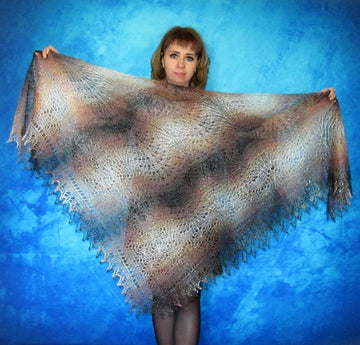 Gestrickter Ziegenflaum Schal Orenburger Schal Shawl Scarf Strick Stola Handmade