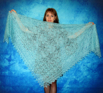 Gestrickter Ziegenflaum Schal Orenburger Schal Shawl Scarf Strick Stola Handmade