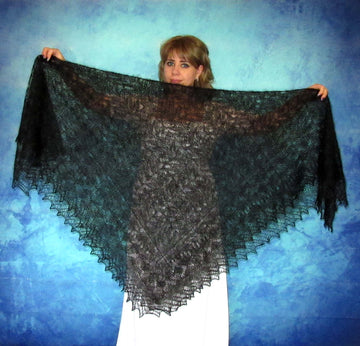 Gestrickter Ziegenflaum Schal Orenburger Schal Shawl Scarf Strick Stola Handmade