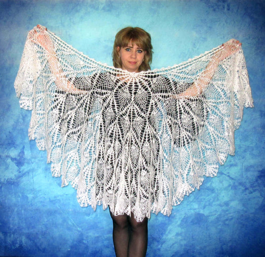 Gestrickter Ziegenflaum Schal Orenburger Schal Pelerina Strick Stola Handmade