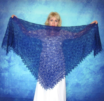 Gestrickter Ziegenflaum Schal Orenburger Schal Shawl Scarf Strick Stola Handmade