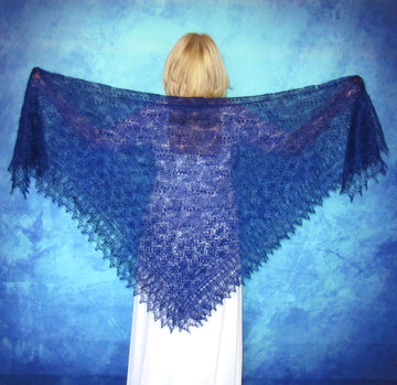 Gestrickter Ziegenflaum Schal Orenburger Schal Shawl Scarf Strick Stola Handmade