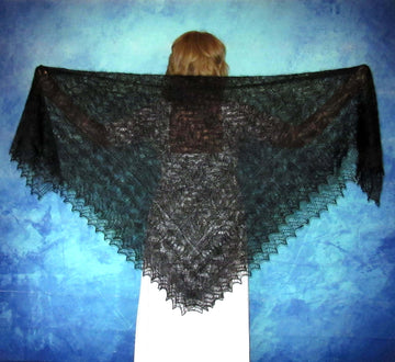 Gestrickter Ziegenflaum Schal Orenburger Schal Shawl Scarf Strick Stola Handmade