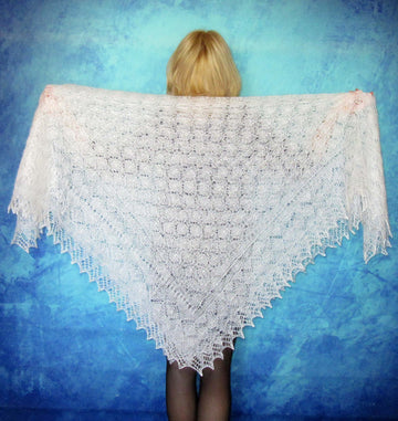 Gestrickter Ziegenflaum Schal Orenburger Schal Shawl Scarf Strick Stola Handmade