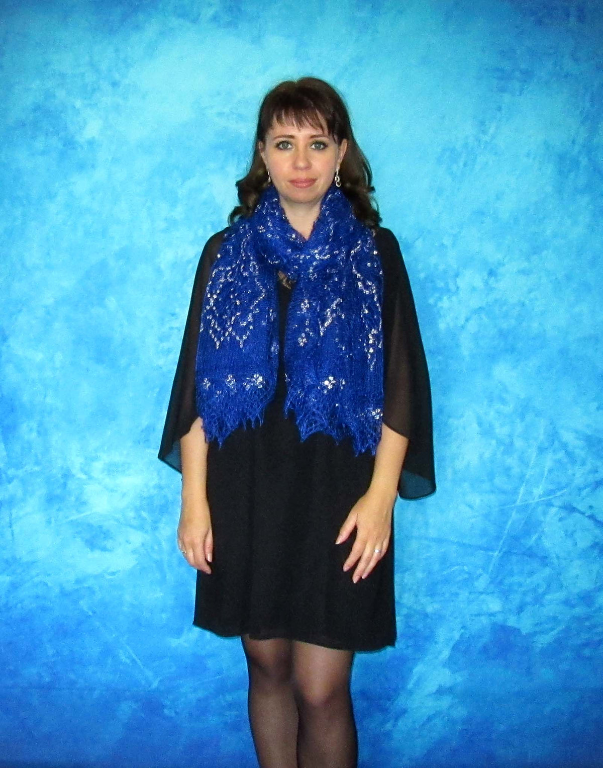 Gestrickter Ziegenflaum Schal Orenburger Schal Shawl Scarf Strick Stola Handmade