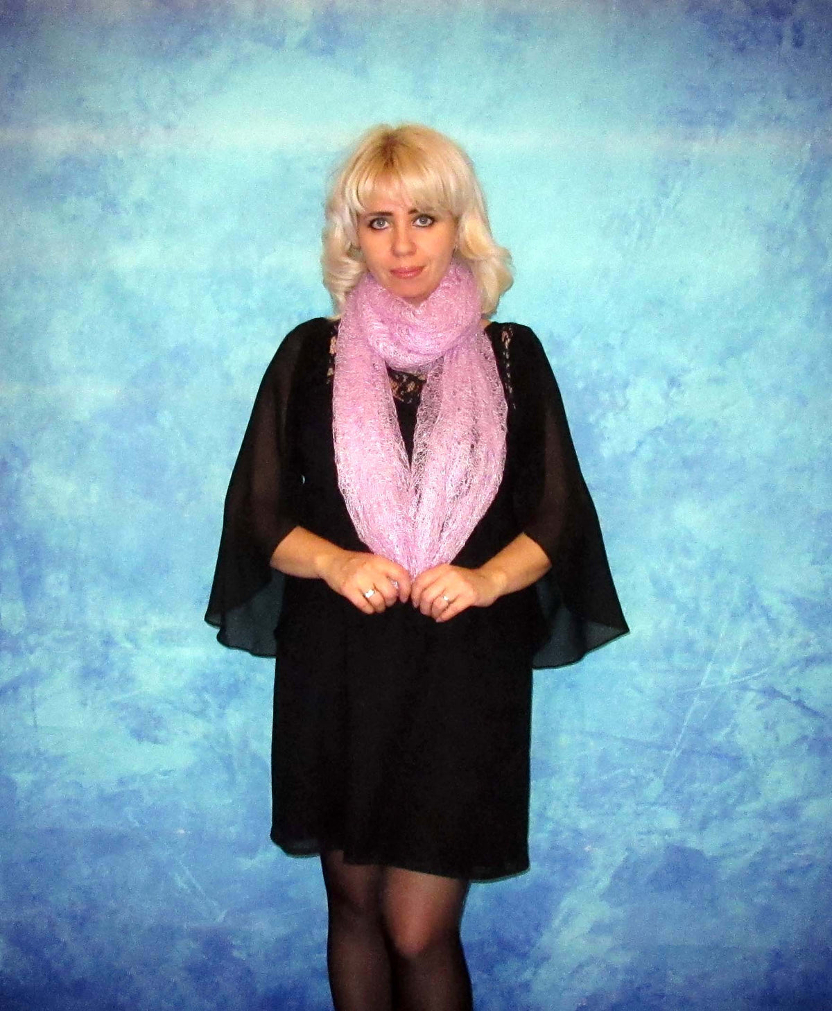 Gestrickter Ziegenflaum Schal Orenburger Schal Shawl Scarf Strick Stola Handmade