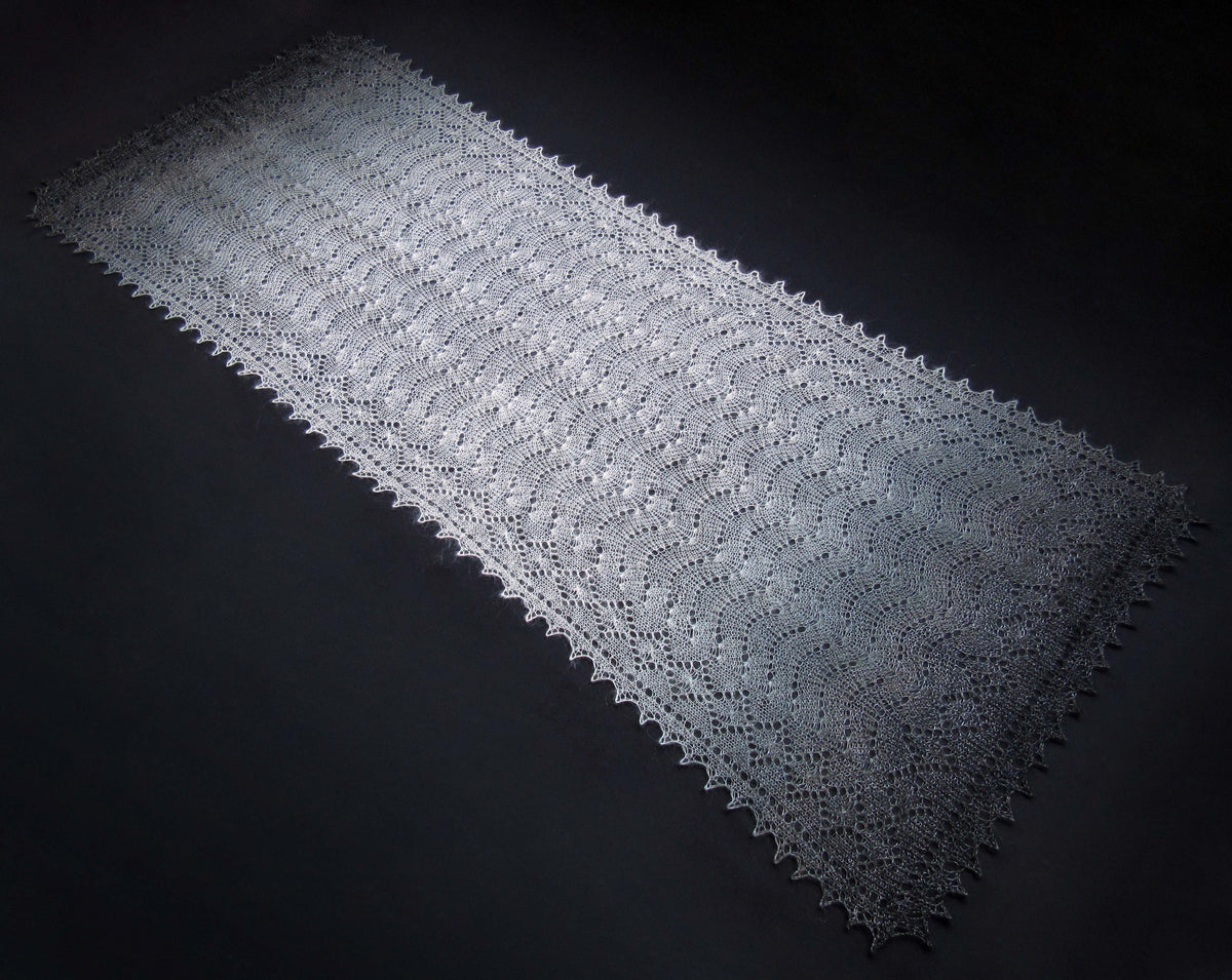 Gestrickter Ziegenflaum Schal Orenburger Schal Shawl Scarf Strick Stola Handmade