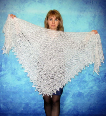 Gestrickter Ziegenflaum Schal Orenburger Schal Shawl Scarf Strick Stola Handmade