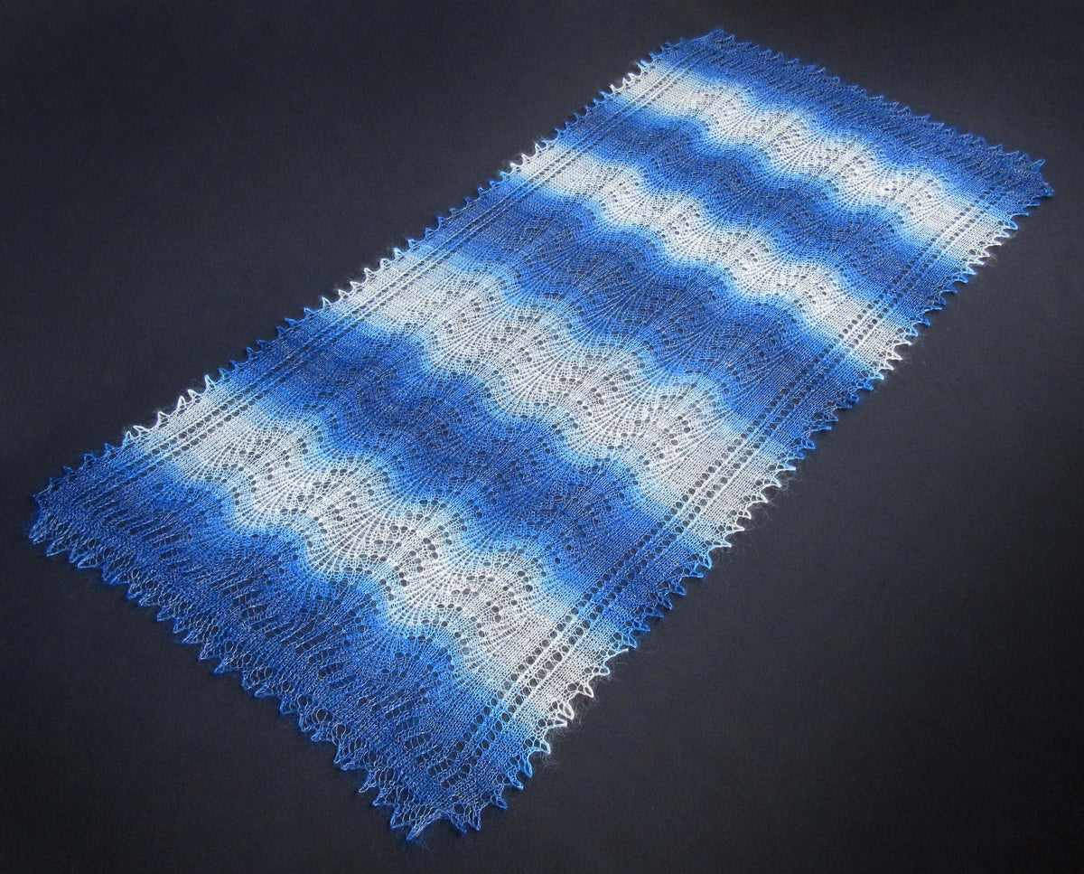 Gestrickter Ziegenflaum Schal Orenburger Schal Shawl Scarf Strick Stola Handmade