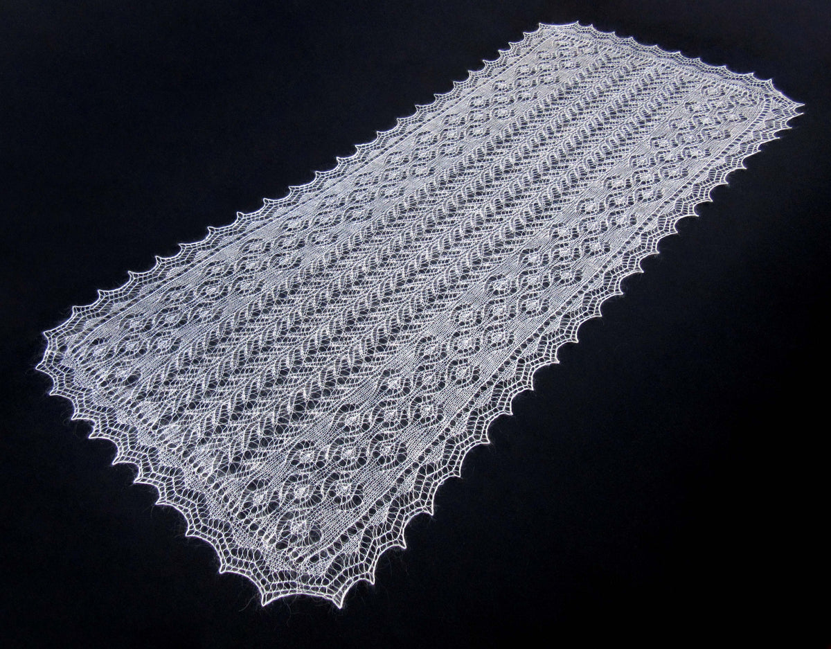 Gestrickter Ziegenflaum Schal Orenburger Schal Shawl Scarf Strick Stola Handmade