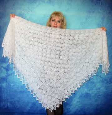 Gestrickter Ziegenflaum Schal Orenburger Schal Shawl Scarf Strick Stola Handmade