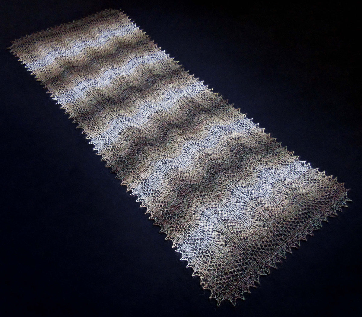 Gestrickter Ziegenflaum Schal Orenburger Schal Shawl Scarf Strick Stola Handmade