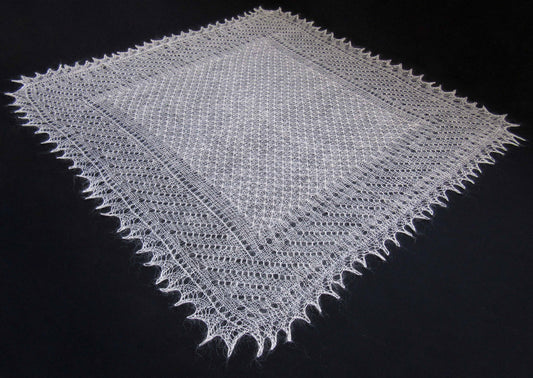 Gestrickter Ziegenflaum Schal Orenburger Schal Shawl Scarf Strick Stola Handmade