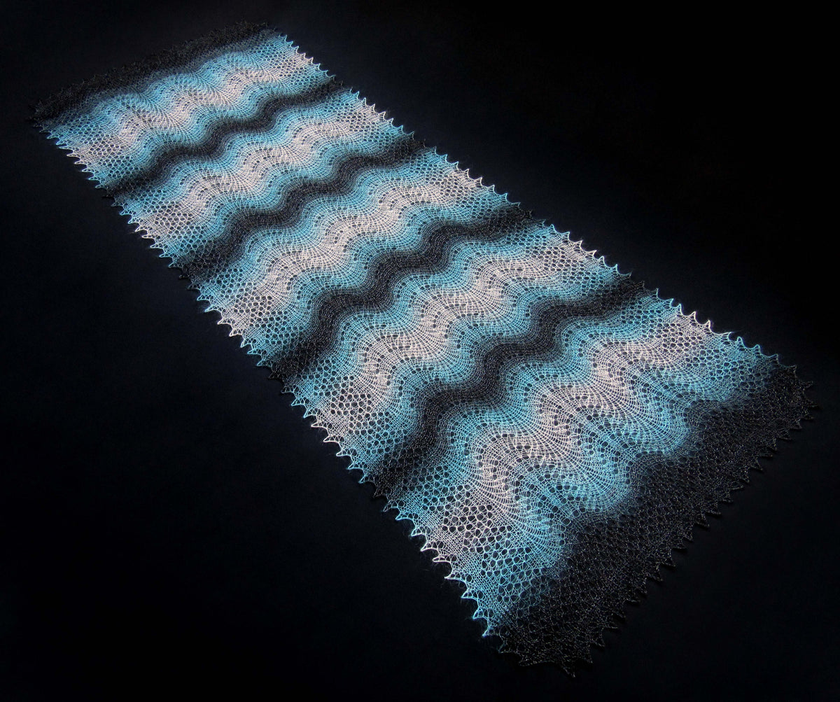 Gestrickter Ziegenflaum Schal Orenburger Schal Shawl Scarf Strick Stola Handmade